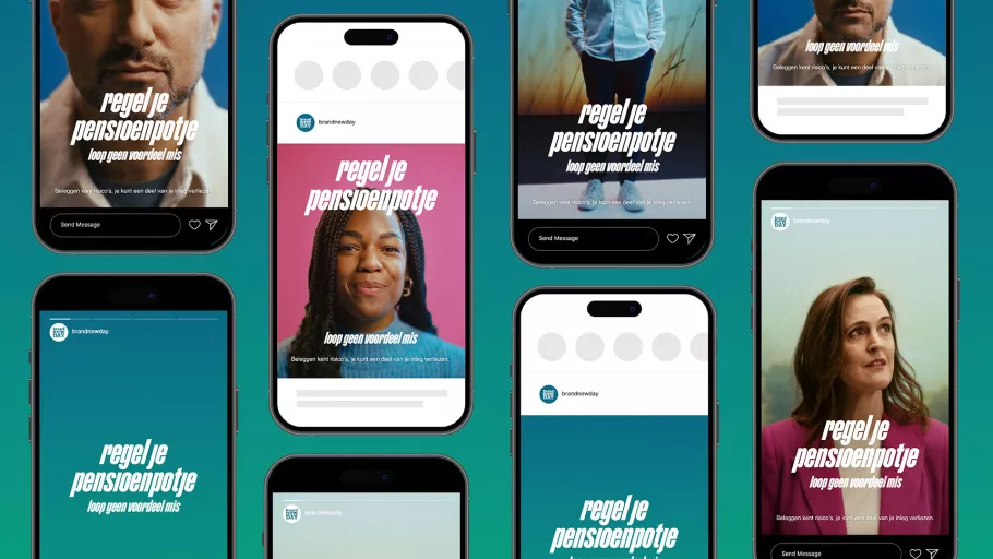 Overview of different social media ads for Brand New Day.